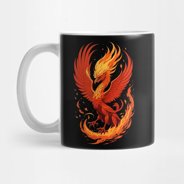 Red Flame Phoenix by DeathAnarchy